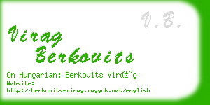 virag berkovits business card